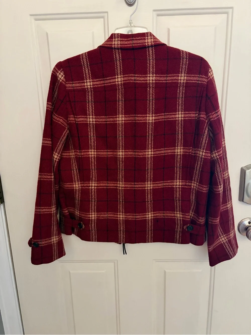 Vintage Lauren Ralph Lauren Red Plaid 100% New Wool Blazer - Picture 3 of 10